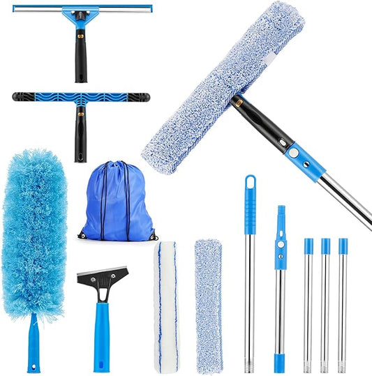 75'' Window Squeegee Cleaner Tool, Professional Window Cleaning Kit by Feeloco
