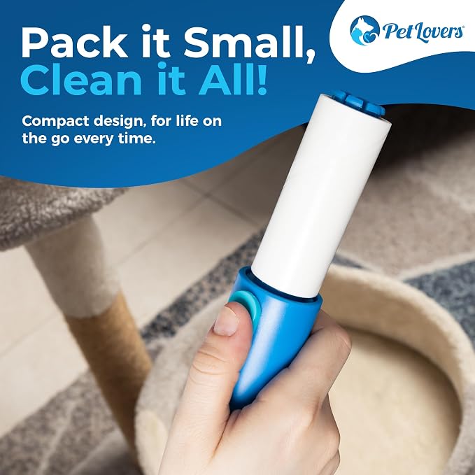 PetLovers Mini Lint Roller Travel Size 50 Sheets – Compact pet Hair Remover - Image 4