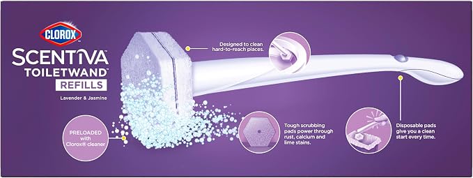 CLOROX Scentiva ToiletWand Toilet Cleaner Refills, Toilet brush, Lavender and - Image 12