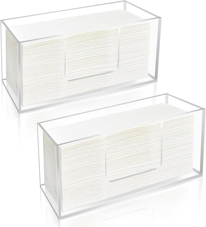 2Pack Acrylic Paper Towel Dispenser, Napkin Holder by Unknown