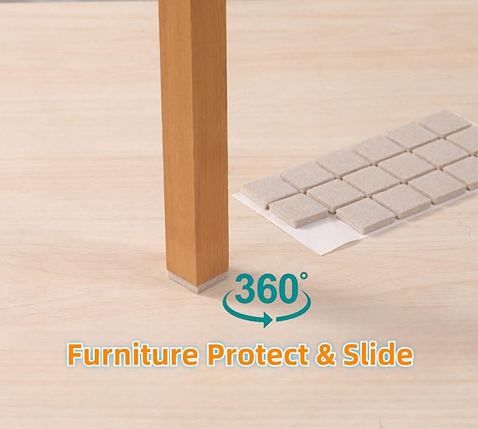 FURNIGEAR Felt Furniture Pads for Hardwood Floors - Image 6
