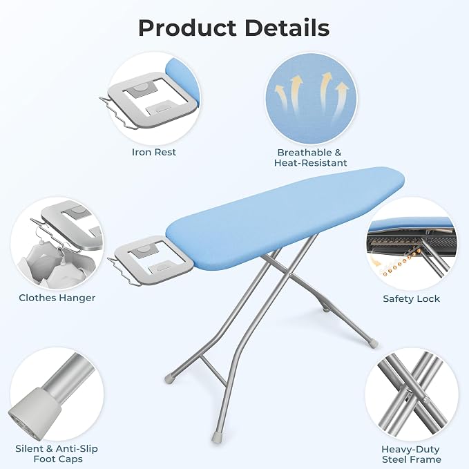 Yaheetech Foldable Ironing Board, Heavy Duty Iron Board - Image 6