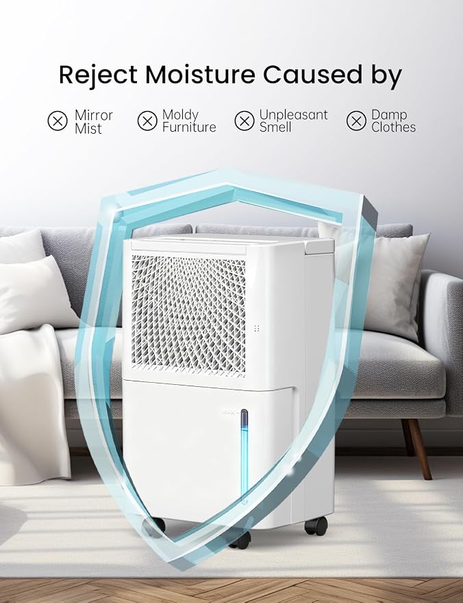 HUMSURE 1500 Sq. Ft 30 Pints Dehumidifier Equipped - Image 3