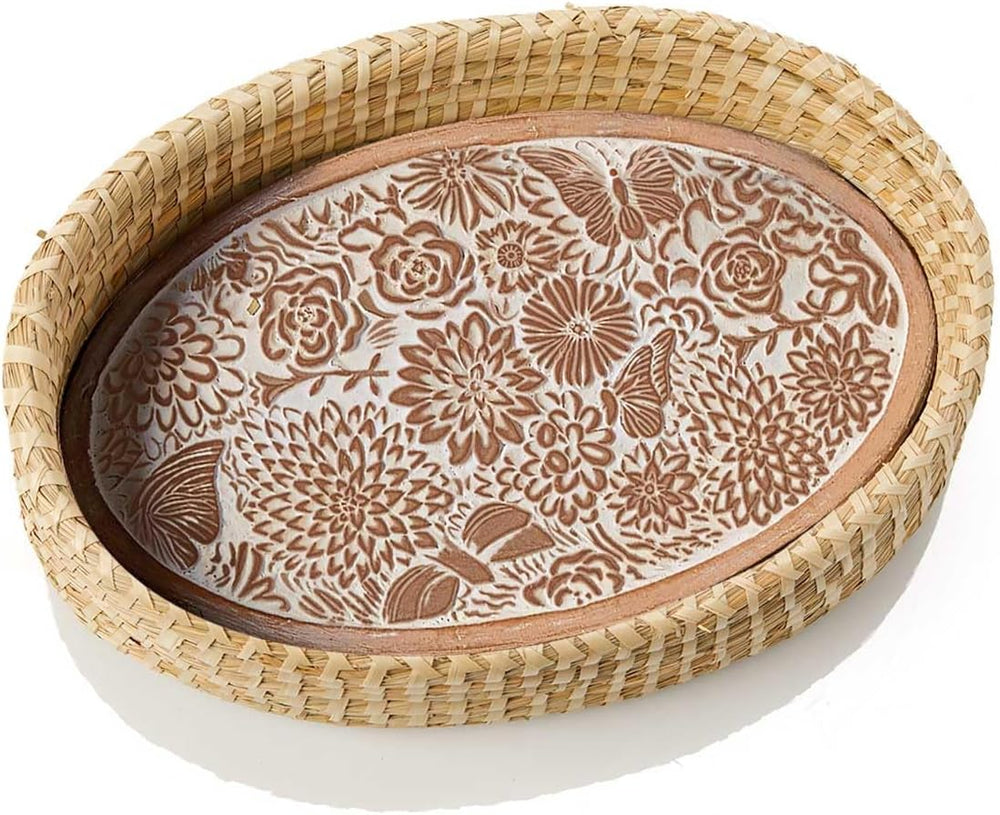 Bread Basket with Terracotta Warmer and Lid, Bread Basket for Serving, Sized ...