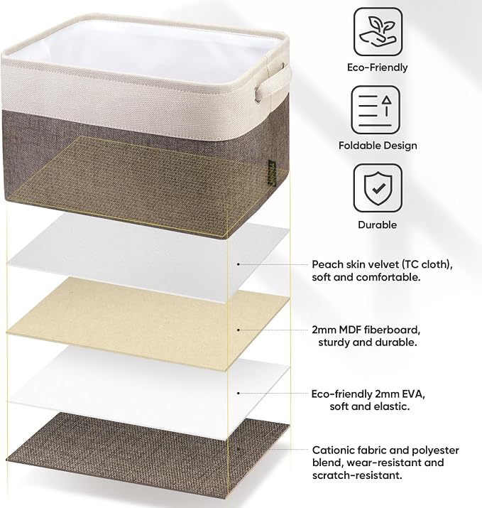 BALEINE 3 Pack Fabric Storage Bins - Image 6