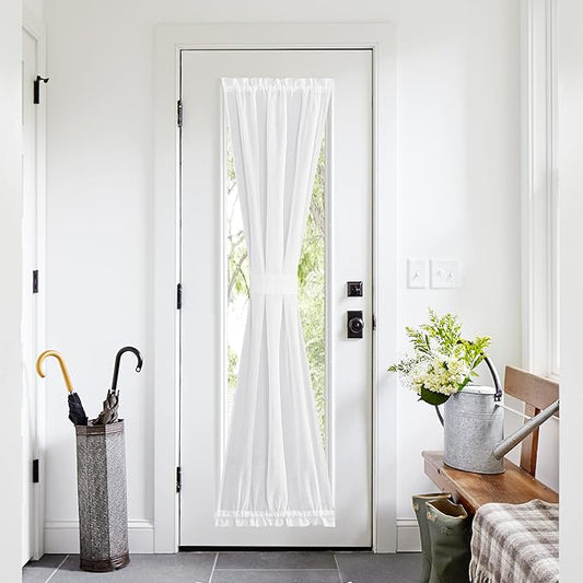 NICETOWN Sheer Curtains for French Door, Light Filtering Rod Pocket Door by NICETOWN