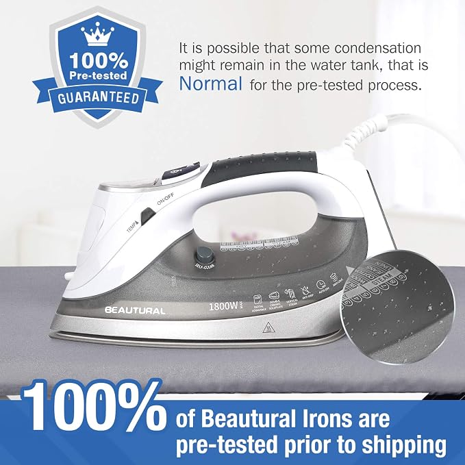 BEAUTURAL 1800-Watt Steam Iron - Image 6