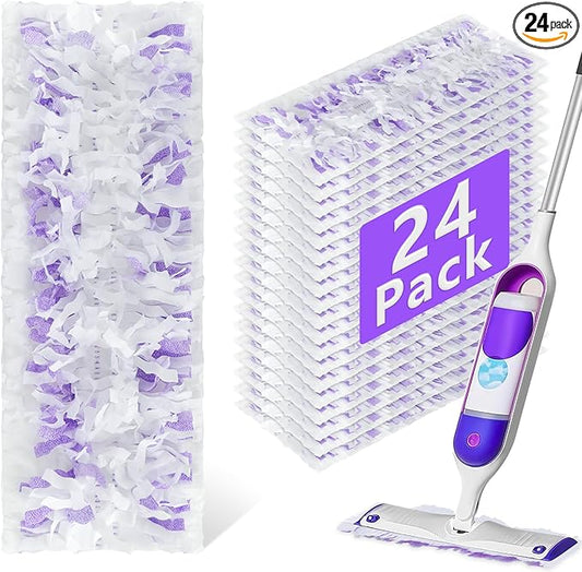 24 Pack Disposable Power Mop Refills Pads Compatible by DOCXCDO