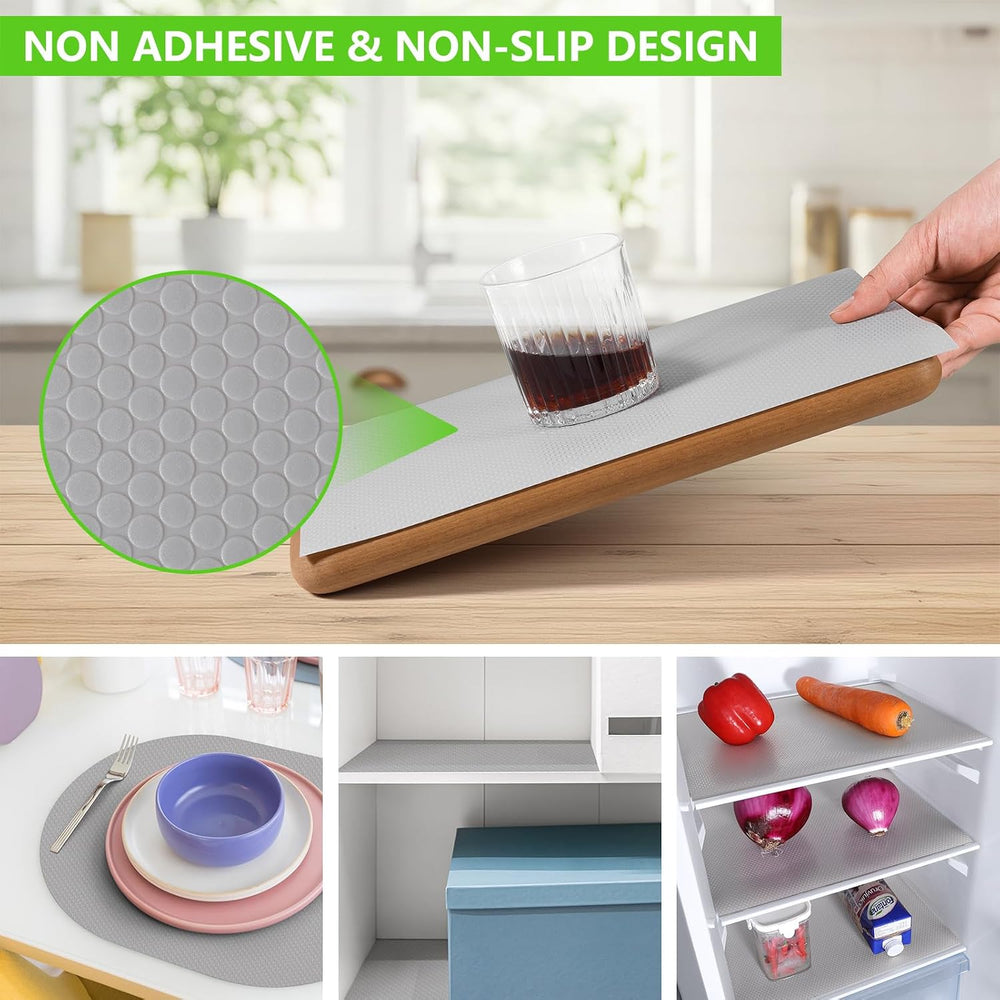 Shelf Liners for Kitchen Cabinets, Cupboard Drawer Mats 23.6"× 157.4"