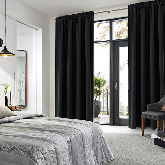 DWCN Blackout Curtains Room Darkening Thermal Insulated Bedroom Curtains Window - Image 2