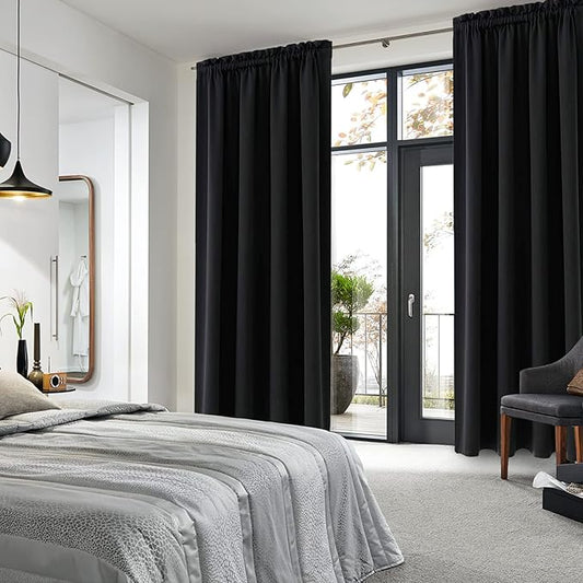 DWCN Blackout Curtains for Bedroom – Rod Pocket Thermal Insulated Noise - Image 2