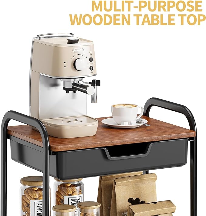 TOOLF 3-Tier Utility Rolling Cart - Image 4