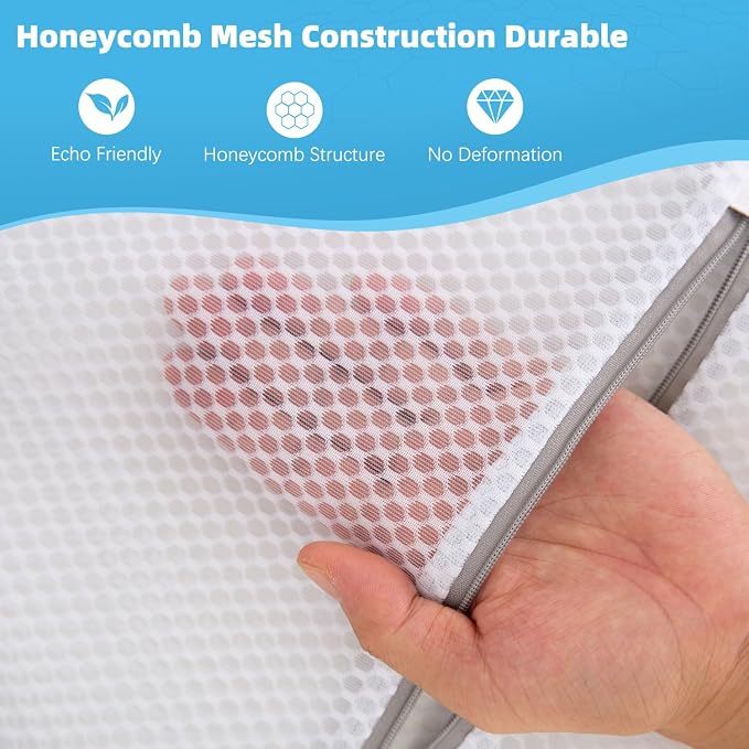 6-Pack Honeycomb Mesh Laundry Bags - Image 2