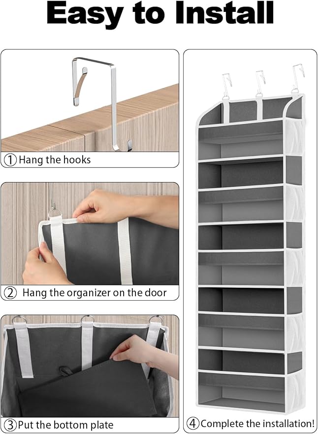 1 Pack Over The Door Organizer Storage, Hanging Organizer Closet - Image 7