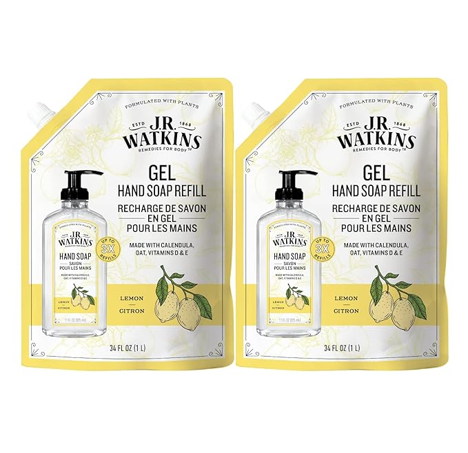 J.R. Watkins Gel Hand Soap Refill Pouch, Scented Liquid Hand Wash by JRWatkins