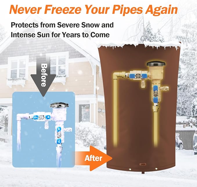 TOHONFOO Backflow Preventer Pipe Insulation Cover - Image 3