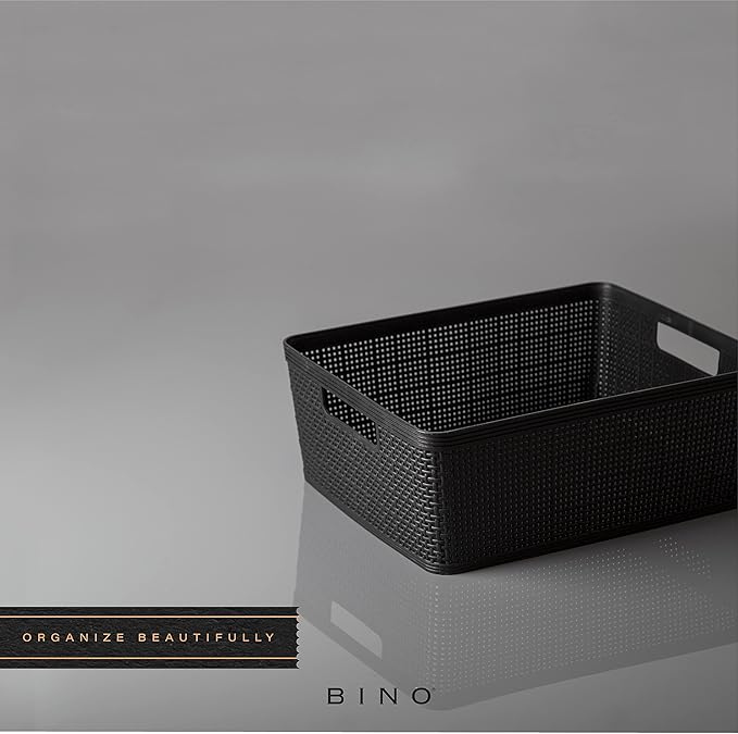 BINO | Woven Plastic Basket | Medium, Space - Image 6