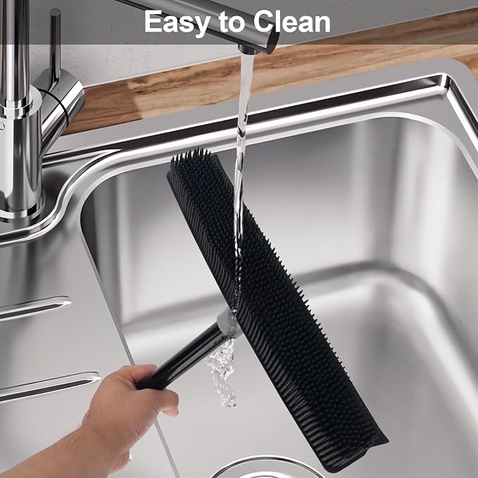 Pet Hair Removal Rubber Broom - Image 7