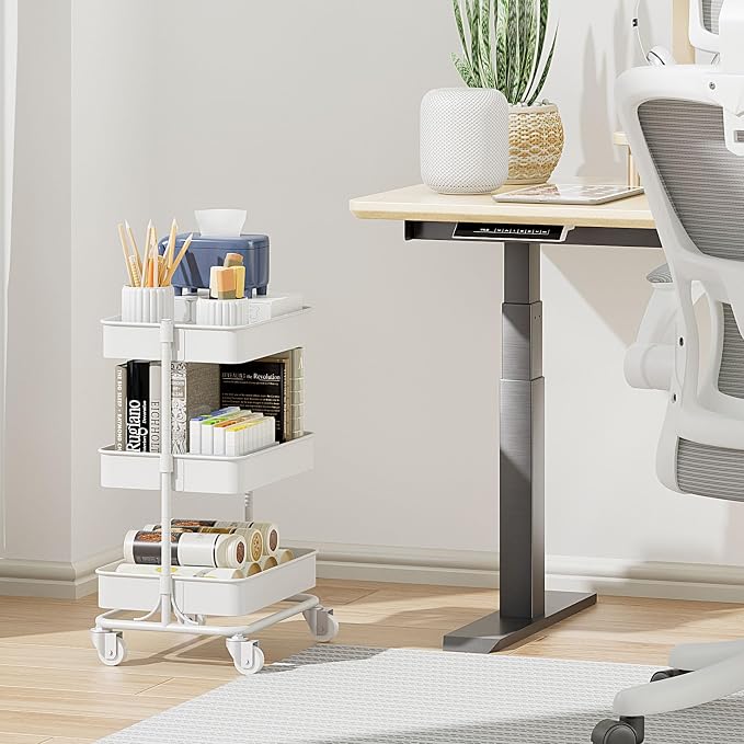 3-Tier Modern Metal Rolling Utility Cart - Image 7