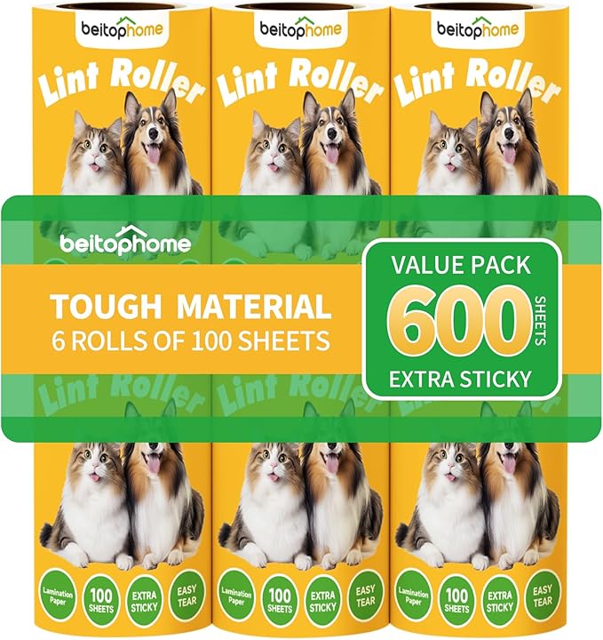 Lint Roller Refills Only, 600 Sheets Lint Rollers by Beitophomepet%60sfamily