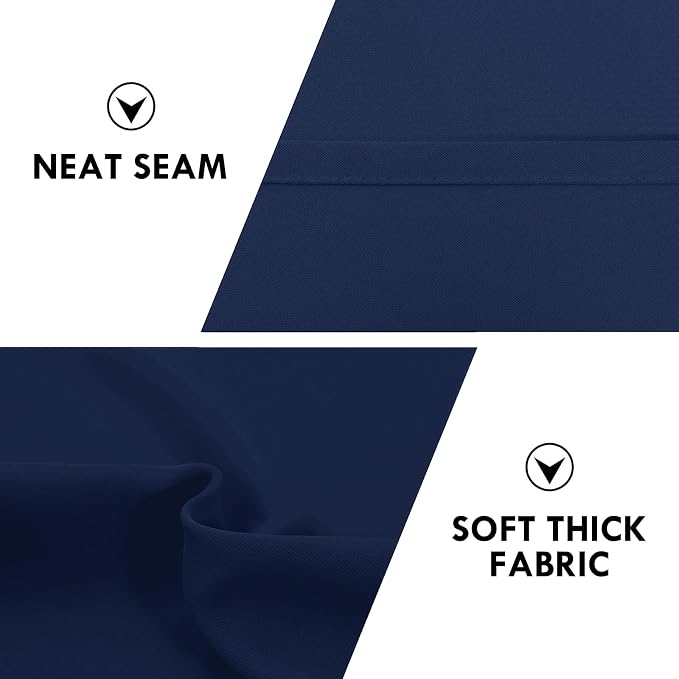 DWCN Navy Blue Blackout Curtains - Image 4