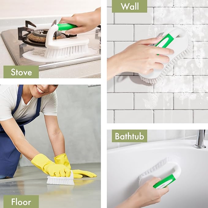 Amazer Scrub Brush for Cleaning Comfort Grip Shower Scrubber Stiff Bristles - Image 7