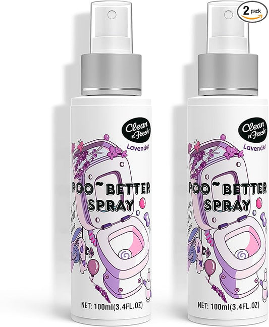 Clean-n-Fresh Toilet Spray for Poop, Lavender 6.8 Fl.Oz, Air Freshener Bathroom by Clean-n-Fresh