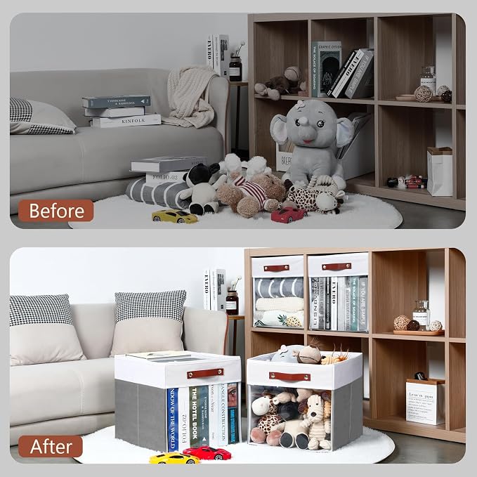 HNZIGE Fabric Cube Storage Bins - Image 4