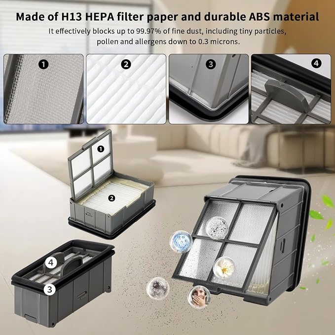 3930F 3933 3930 Roller Brushes & HEPA Filters Replacement Kit - Image 4