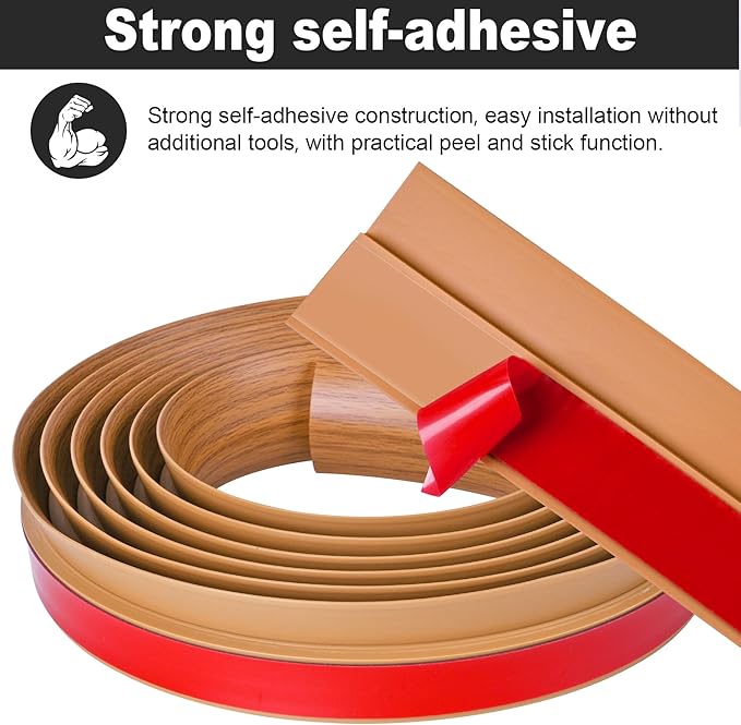 10Ft Carpet Floor Transition Strip, Self Adhesive Floor Edging Trim Strip - Image 3