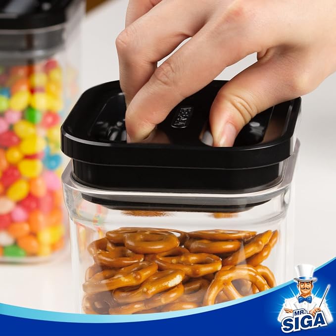 MR.SIGA 4 Pack Airtight Food Storage Container Set, BPA Free Kitchen Pantry - Image 7