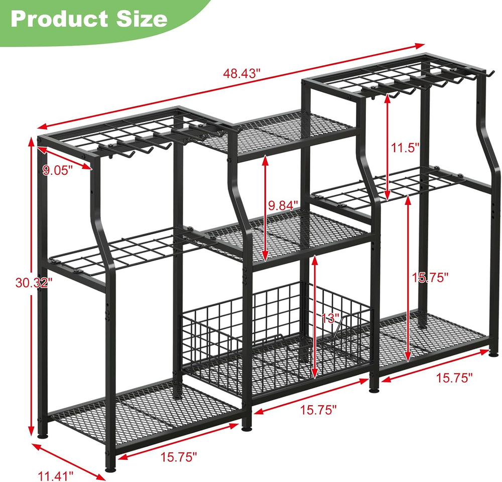 keomaisyto Garden Tool Organizer, Heavy Duty Yard Tool Tower Rack for Garage ...