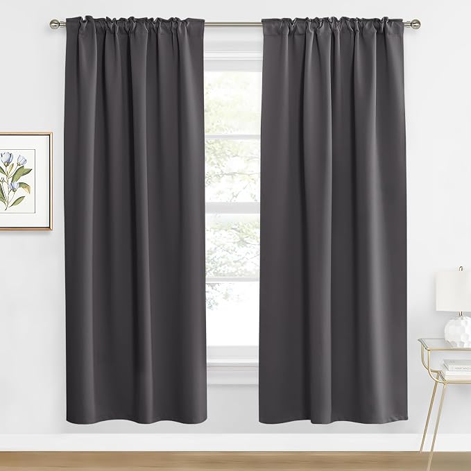 RYB HOME Blackout Curtains for Living Room, Back Tab & Rod Pocket Top by RYBHOME