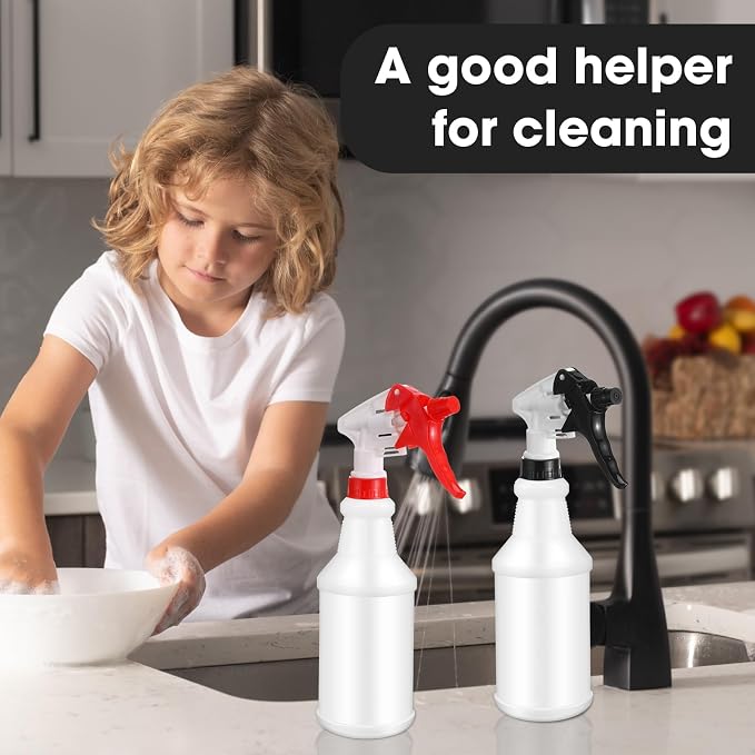 Eccliy 12 Pcs 16 Oz Plastic Spray Bottle, Adjustable Empty Reusable Sprayer - Image 5