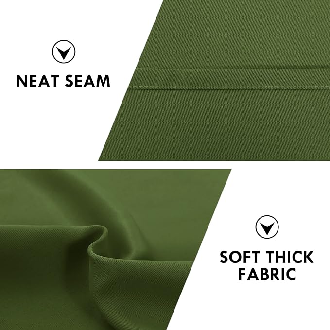 DWCN Christmas Olive Green Room Darkening Blackout Curtains - Image 6