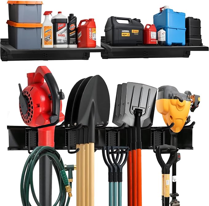 Heavy-Duty Garage Wall Storage System | Wall Mounted Tool Organizer Rack by Tidyme