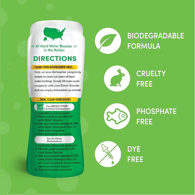 Lemi Shine Dish Detergent Booster, Hard Water Stain Remover - Image 6