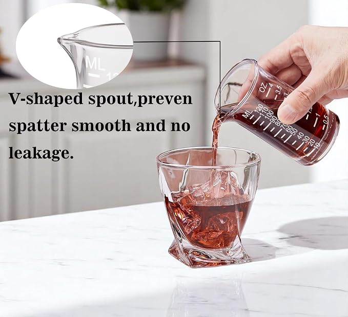 Ackers 4 Oz Glass Measuring Cup, Borosilicate Shot Glass - Image 2