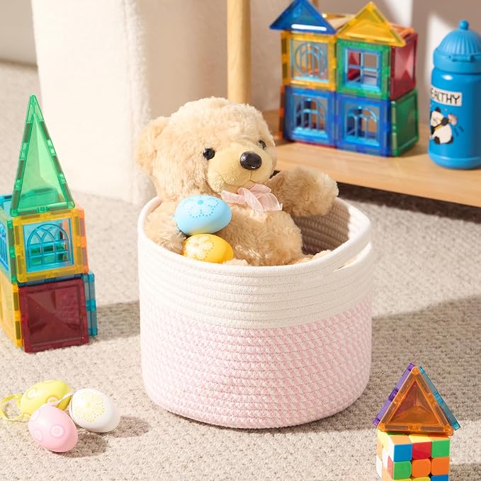 Small Basket for Organizing | Cube Shelf Closet Storage Baskets | 9.7×9.7×7.1” - Image 4