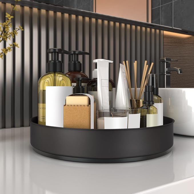 VAEHOLD Lazy Susan Stainless Steel Black Spice Rack Turntable - Image 6
