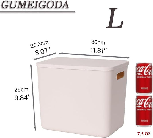 Plastic Storage Bins with lids, Storage Baskets, Container with handle - Image 2