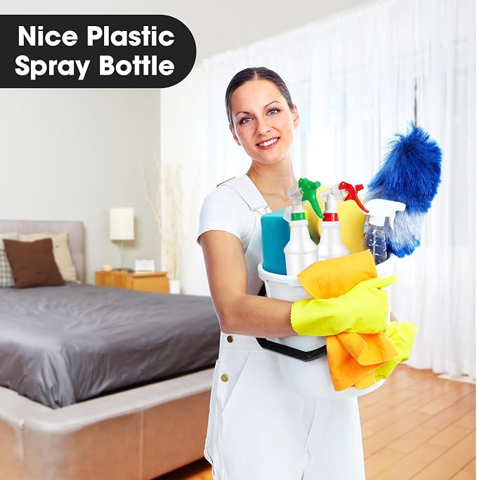 Eccliy 12 Pcs 16 Oz Plastic Spray Bottle, Adjustable Empty Reusable Sprayer - Image 6