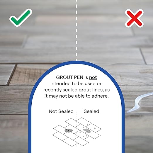 Grout Pen Light Grey Tile Paint Marker: Waterproof Grout Paint, Tile Grout - Image 5