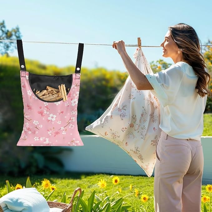 Clothespin Bag, Hanging Laundry Bag, Clothes Lines - Image 2