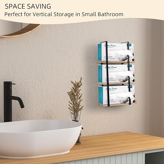 Glove Holder Dispenser for Wall Mount Wooden Metal Disposable Latex Glove Box - Image 5