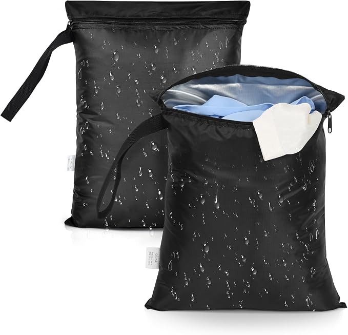 OTraki 2PCS Small Wet Bag for Swimsuit 12x14 Inch Wet Clothes Bag by OTraki