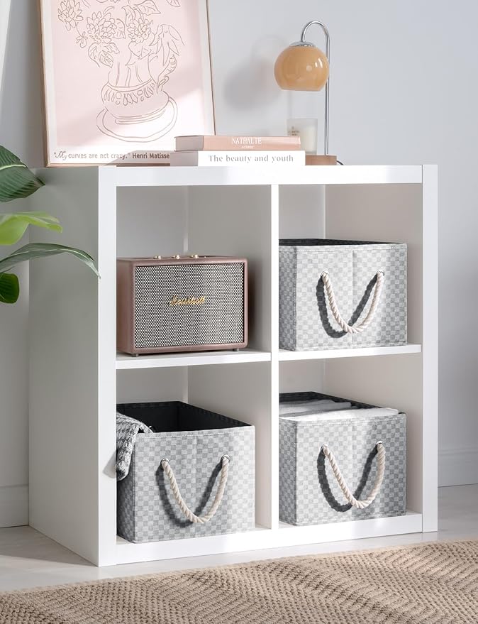 StorageWorks Storage Baskets for Shelves, Foldable Fabric Closet Storage Bins - Image 6