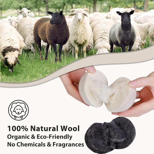 Daily Treasures 2.75"Wool Dryer Balls 12 Pack-Organic Wool Laundry Balls - Image 2