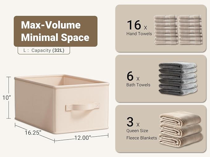 Storage Bins, Fabric Satin Storage Baskets - Image 3