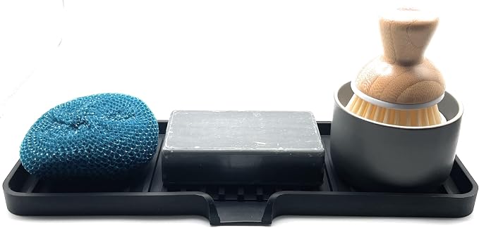 Happitasa Silicone Soap Dish Tray and Sponge Holder - Image 2